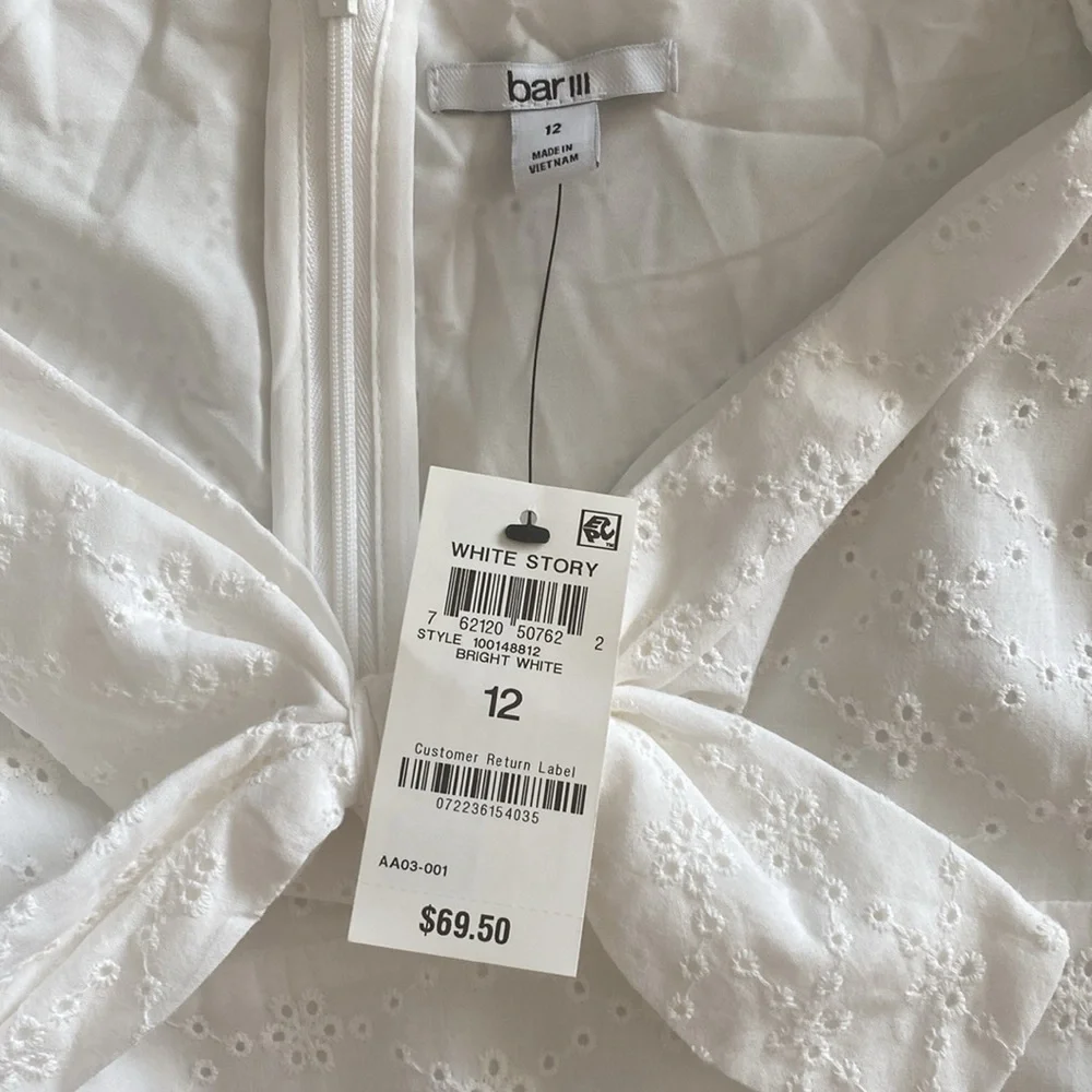 Barr lll NWT bright white eyelet dress - Picture 10 of 12